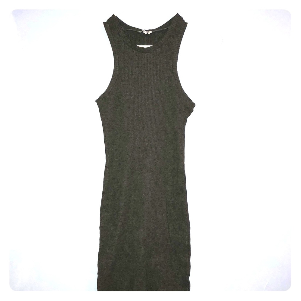 Gray Knit Bodycon Dress